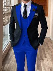 Men's 3pcs Suit Color Block Wedding Formal Party Events Tuxedo Suit Elegant Casual Working Business Suit 34S 36S 38S 40R 42R 44R 12.15gal