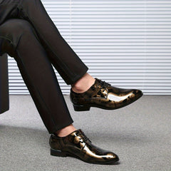 Stylish Men's Flower Print Pointed Toe Business Dress Shoes for Party, Wedding, Banquet SHOWLU FASHION STORE