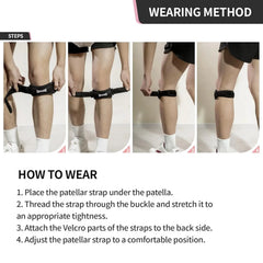 2PC/1Pair GOUNOD Patella Knee Straps Adjustable Knee Straps Running Sports for Pain Relief