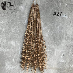 African Black Dreadlocks Three - Strand Braid Crochet Hair Extension Goddess Faux Locs Box Crochet Hair - SHOWLU FASHION STORE