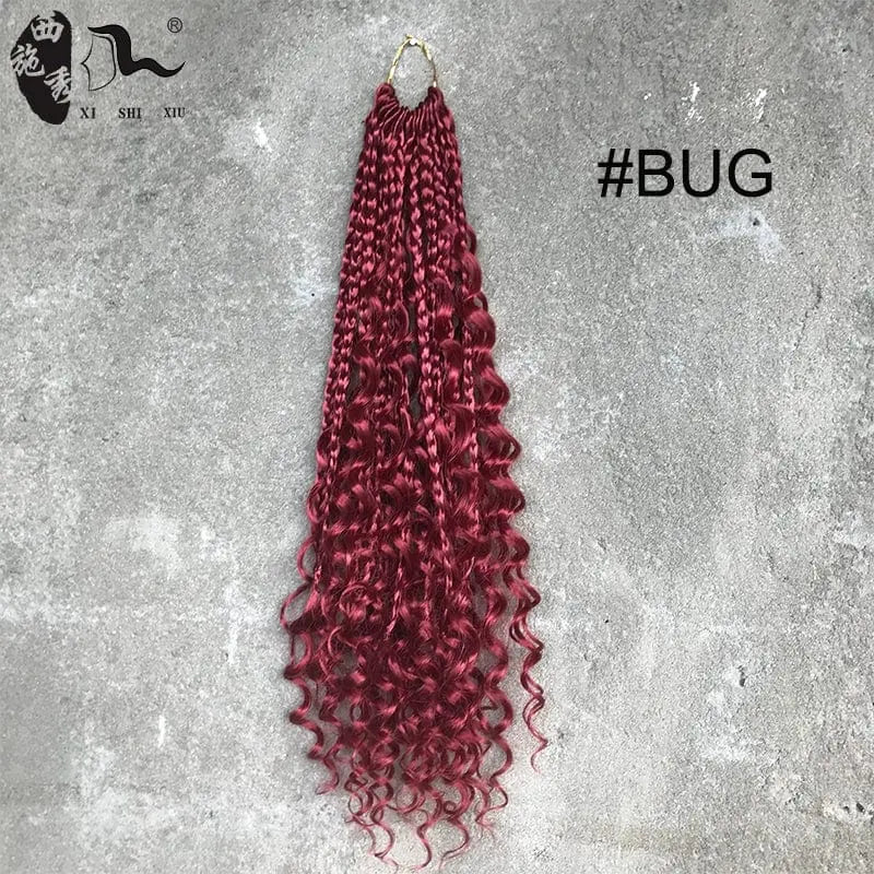 African Black Dreadlocks Three - Strand Braid Crochet Hair Extension Goddess Faux Locs Box Crochet Hair - SHOWLU FASHION STORE