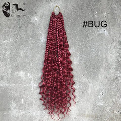 African Black Dreadlocks Three - Strand Braid Crochet Hair Extension Goddess Faux Locs Box Crochet Hair - SHOWLU FASHION STORE