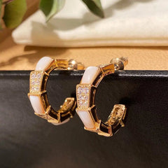 Showlu Fashion Store 50014239 Cold Style Women Shell 925 Silver Needle Chic Ear Ring