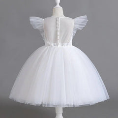 Showlu Fashion Store 0 3T / White1 Elegant Girl Fluffy Dress Flower Baby Wedding Ceremony Costume Birthday Outfits White 1st Communion Tutu Gown Kids Gala Clothes