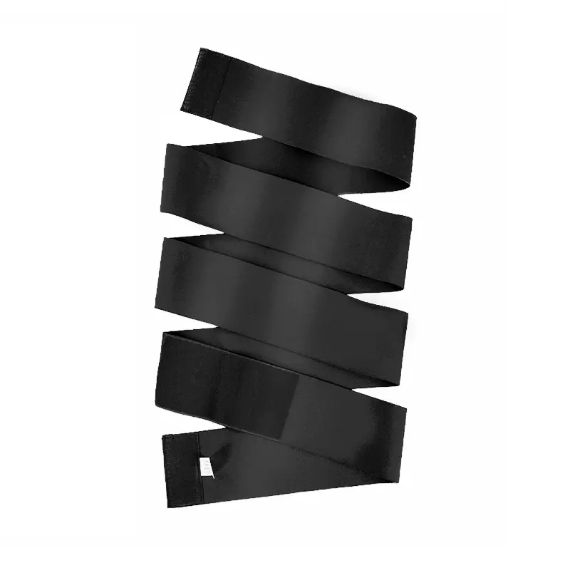 The Fashion Design Quality Detachable Slimming Corset Fitness Shaper Waist Belt Wrap High Compression Waist Trainer is displayed in a loose zigzag coil on a white background for an elegant, minimal look.