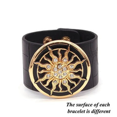 The Fashion Leopard Leather Bracelet for women is a wide, V-shaped cuff with a unique surface design, making each charm wrap truly one-of-a-kind. This simple, all-match wristband adds stylish flair to any outfit.