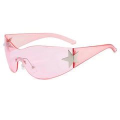 Fashion Style Frameless Five - Pointed Star All - in - One Female Trendy Pilot Sunglasses Y2g Millennium Sexy Style Sunshade Sunglasses - SHOWLU FASHION STORE