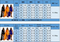 A size chart for a strapless long-sleeved mini dress with an asymmetrical hem.