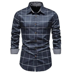 New Popular Plaid Shirt Cardigan Men's Long Sleeve Plus Size Casual Loose Comfortable Shirts