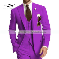 Burgundy Mens Suit 3 Pieces Elegant V Neck Notch Lapel Tuxedo Groomsmen Men Suits for Wedding Suits Men 2019 (Jacket+Vest+Pants)