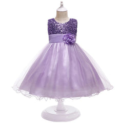 Girl Clothing Flower Sequins Dress For Christmas Halloween Brithday Party 3-10Y Kid Princess Tutu Dresses Child Vestidos Clothes