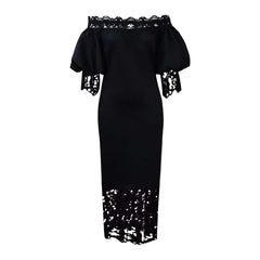 Women Bodycon Mesh Patchwork White Lace Sexy Dress Women Solid Elegant Office Midi Party Half Sleeve Autumn Dresses African