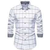 New Popular Plaid Shirt Cardigan Men's Long Sleeve Plus Size Casual Loose Comfortable Shirts