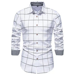 New Popular Plaid Shirt Cardigan Men's Long Sleeve Plus Size Casual Loose Comfortable Shirts