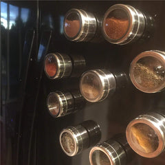 Magnetic Stainless Steel Spice Jar Set Kitchen Storage