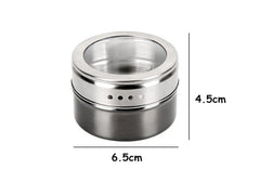 Magnetic Stainless Steel Spice Jar Set Kitchen Storage