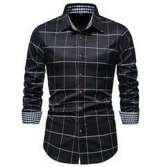 New Popular Plaid Shirt Cardigan Men's Long Sleeve Plus Size Casual Loose Comfortable Shirts