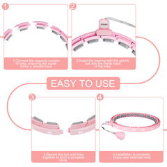 18-Links Weighted Infinity Fitness Hoop Smart Exercise Equipment Plus Size Women Detachable Sport Hoop for Waist