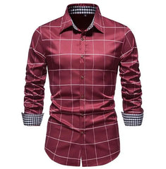 New Popular Plaid Shirt Cardigan Men's Long Sleeve Plus Size Casual Loose Comfortable Shirts