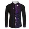 Plus Size Casual Black White Tribal Printing Wholesale Price Polynesian Custom Pattern Mens Shirts Long Sleeve Shirts for Men