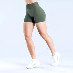 Women's High Waist Scrunch Butt Compression Running Shorts Breathable Seamless Skinny Fit Available Small XL Single Piece