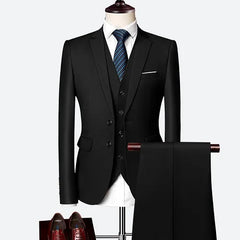 Wedding suit men classical Men's Business suit 3 pieces New Formal Korean Slims Suit Dress Suit tuxedo groom suit