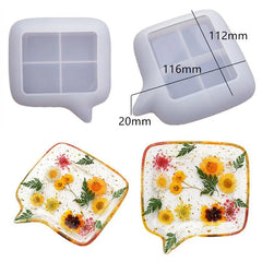 DIY Crystal Silicone Mold Three-layer Fruit Plate Tea Plate Disc Epoxy Resin Molds Cup Pad Mould For Resin Art Home Decoration