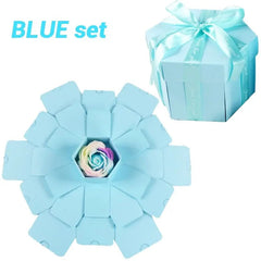 Showlu Store Nation 0 blue set / 12x4x8cm Hexagon Explosion Box Scrapbook Album