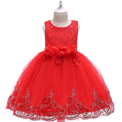 2-12Y Girl Summer Lace Princess Dress Children Floral Gown Dresses For Girls Clothing Kids Birthday Party Tutu Custome Vestidos
