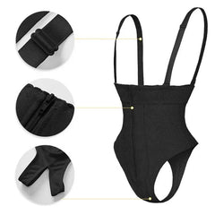 Showlu Fashion Store High Waist Brief Tummy Control Panties Thong Waist Trainer Body Shaper Strap Slimming Tummy Shapewear Panty Thong With Zipper