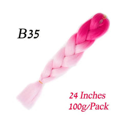 Showlu Store Nation 0 Lihui 24" Synthetic Braiding Hair Ombre Braiding Hair Packs Jumbo Braid Hair For Women Wholesale DIY Hairstyle Blue Grey