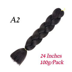 Showlu Store Nation 0 A2 / 24inches / China|1Pcs/Lot Lihui 24" Synthetic Braiding Hair Ombre Braiding Hair Packs Jumbo Braid Hair For Women Wholesale DIY Hairstyle Blue Grey