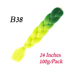 Showlu Store Nation 0 B38 / 24inches / China|1Pcs/Lot Lihui 24" Synthetic Braiding Hair Ombre Braiding Hair Packs Jumbo Braid Hair For Women Wholesale DIY Hairstyle Blue Grey