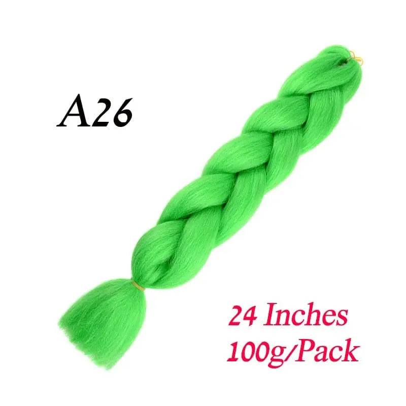 Showlu Store Nation 0 A26 / 24inches / China|1Pcs/Lot Lihui 24" Synthetic Braiding Hair Ombre Braiding Hair Packs Jumbo Braid Hair For Women Wholesale DIY Hairstyle Blue Grey