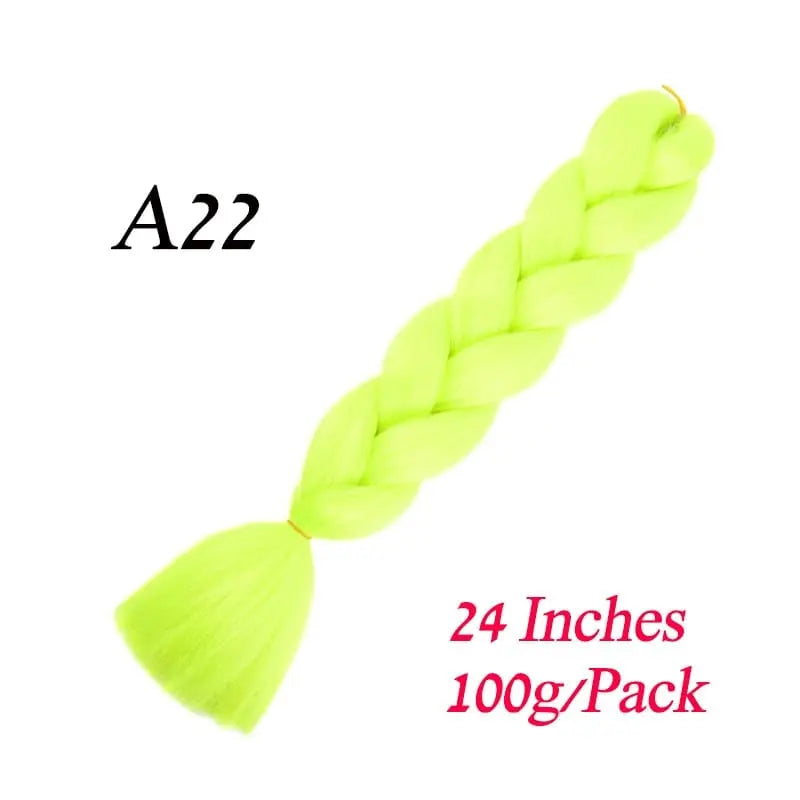 Showlu Store Nation 0 A22 / 24inches / China|1Pcs/Lot Lihui 24" Synthetic Braiding Hair Ombre Braiding Hair Packs Jumbo Braid Hair For Women Wholesale DIY Hairstyle Blue Grey