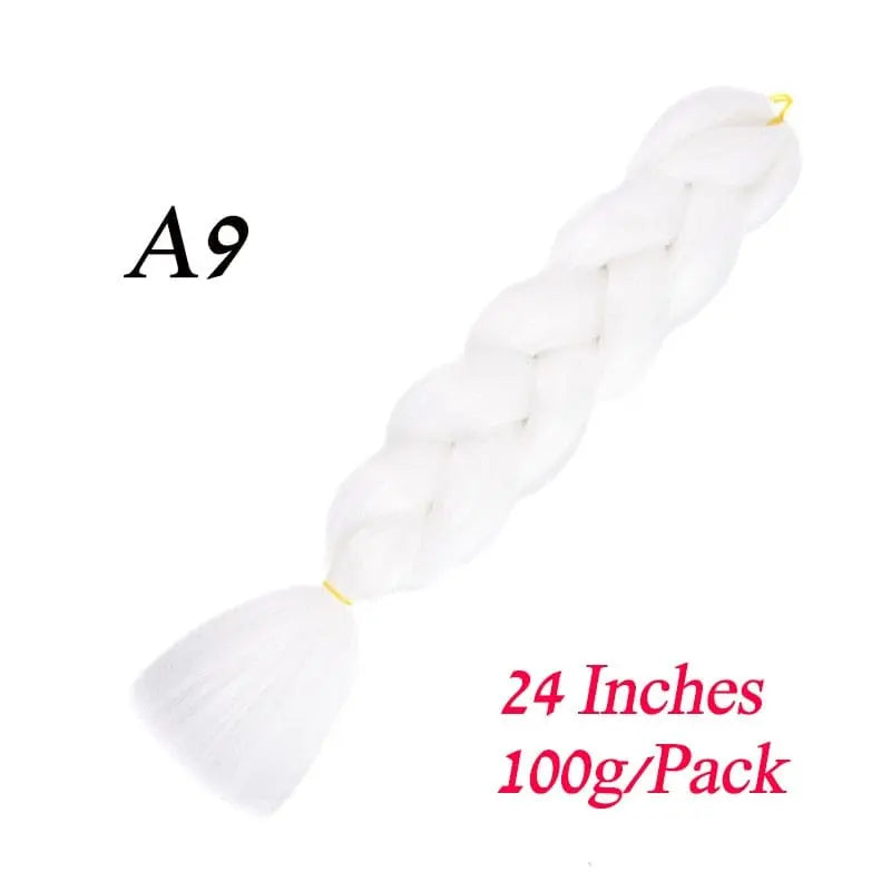 Showlu Store Nation 0 A9 / 24inches / China|1Pcs/Lot Lihui 24" Synthetic Braiding Hair Ombre Braiding Hair Packs Jumbo Braid Hair For Women Wholesale DIY Hairstyle Blue Grey