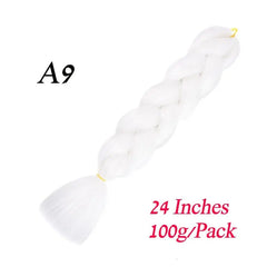 Showlu Store Nation 0 A9 / 24inches / China|1Pcs/Lot Lihui 24" Synthetic Braiding Hair Ombre Braiding Hair Packs Jumbo Braid Hair For Women Wholesale DIY Hairstyle Blue Grey