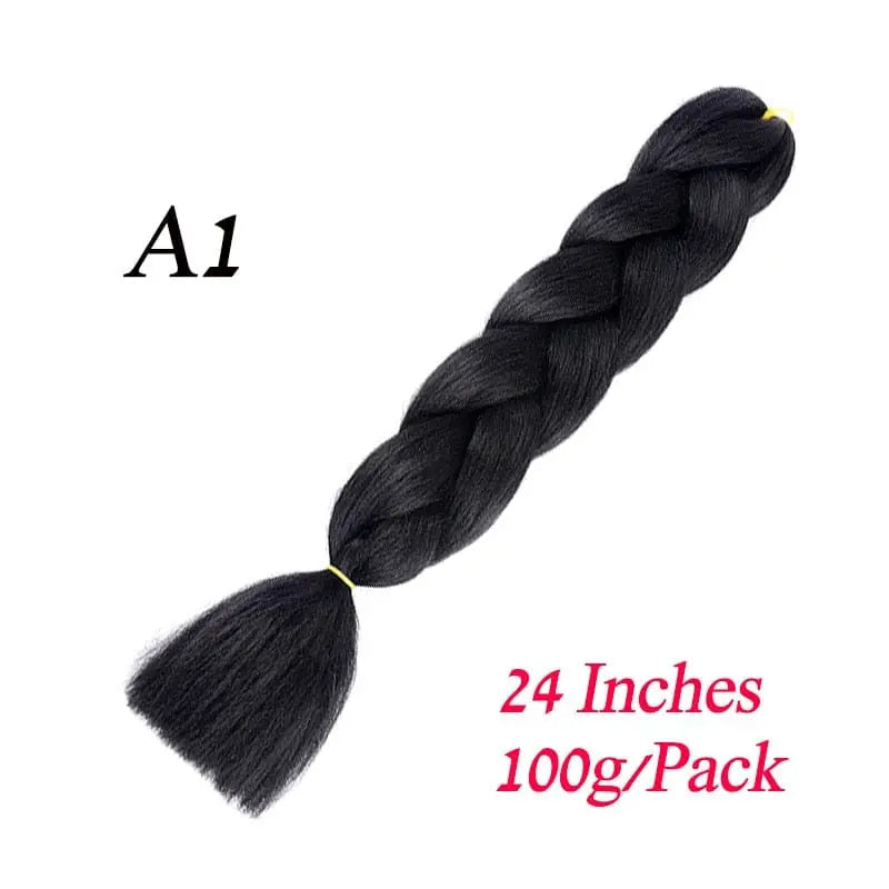 Showlu Store Nation 0 Lihui 24" Synthetic Braiding Hair Ombre Braiding Hair Packs Jumbo Braid Hair For Women Wholesale DIY Hairstyle Blue Grey