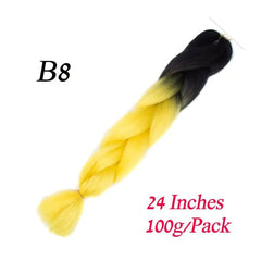 Showlu Store Nation 0 B8 / 24inches / China|1Pcs/Lot Lihui 24" Synthetic Braiding Hair Ombre Braiding Hair Packs Jumbo Braid Hair For Women Wholesale DIY Hairstyle Blue Grey