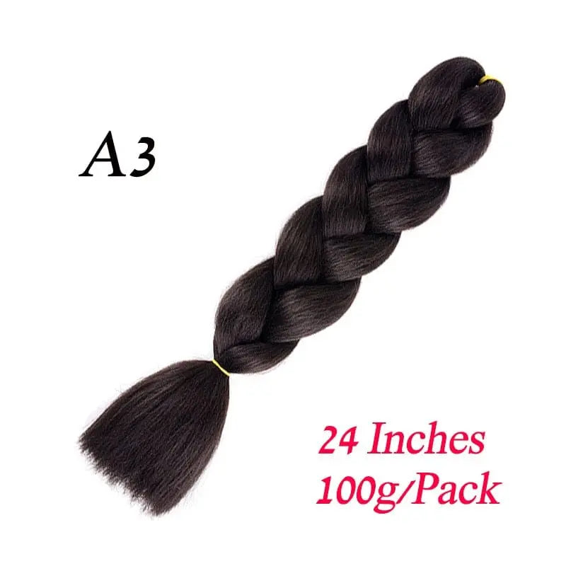 Showlu Store Nation 0 A3 / 24inches / China|1Pcs/Lot Lihui 24" Synthetic Braiding Hair Ombre Braiding Hair Packs Jumbo Braid Hair For Women Wholesale DIY Hairstyle Blue Grey