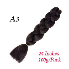 Showlu Store Nation 0 A3 / 24inches / China|1Pcs/Lot Lihui 24" Synthetic Braiding Hair Ombre Braiding Hair Packs Jumbo Braid Hair For Women Wholesale DIY Hairstyle Blue Grey