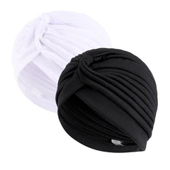 New 2pcs/lot Muslim Women Stretchy Turban Cap Hair Loss Chemo Head Wraps Islamic inner Hat Bennie Twisted India's Hat for Girl - SHOWLU FASHION STORE