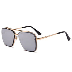 Showlu Fashion Store 0 04 / As Picture New Fashion Classic Square Sunglasses Cool Men Vintage Brand Design Metal Sun Glasses Women Shades UV400 Oculos De Sol