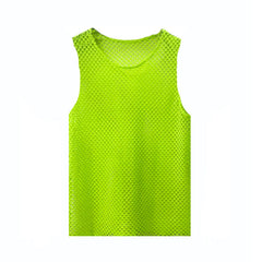 Summer Big Mesh Cut Out Fashion Style Male Model Vest SHOWLU FASHION STORE