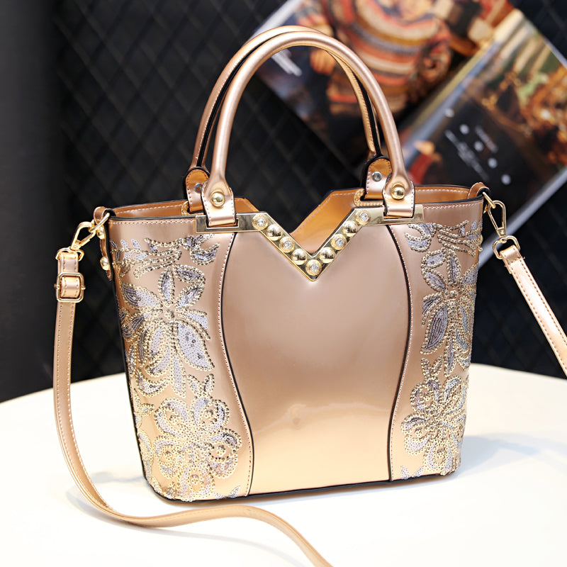 Minimalist All-Match Fashionable Elegant Noble Embroidered Shoulder Bag SHOWLU FASHION STORE