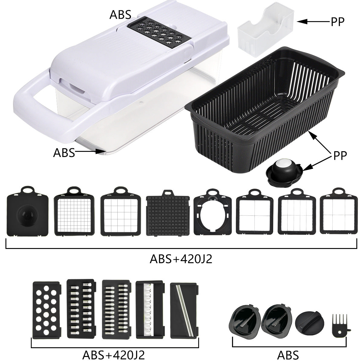 Multi-Functional Grater Vegetable Original Dicer Cut Flower Cut Dicing Planer Vegetable Cutter Machine Salad Shredding Machine Slicing Tool Sets SHOWLU FASHION STORE