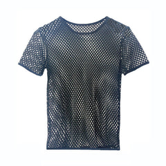 Summer Big Mesh Cut Out Fashion Style Male Model Vest SHOWLU FASHION STORE