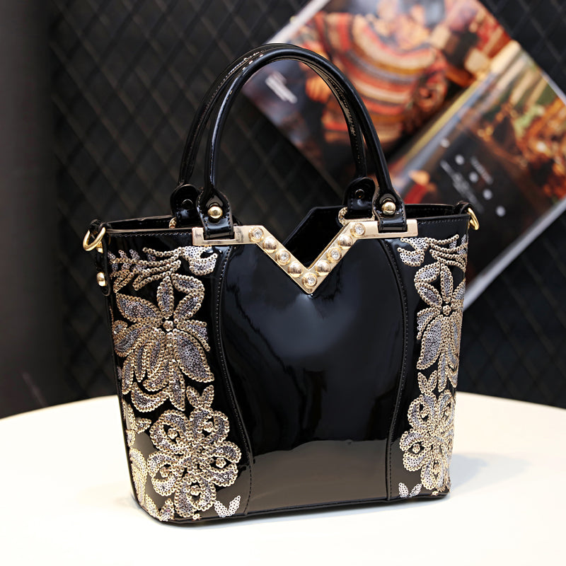 Minimalist All-Match Fashionable Elegant Noble Embroidered Shoulder Bag SHOWLU FASHION STORE