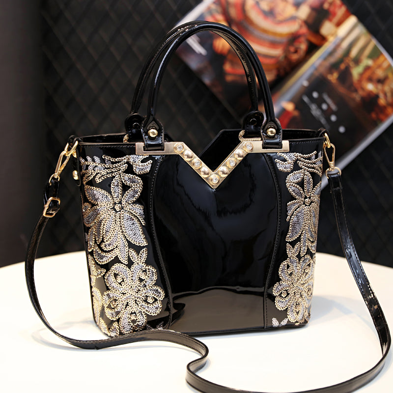 Minimalist All-Match Fashionable Elegant Noble Embroidered Shoulder Bag SHOWLU FASHION STORE