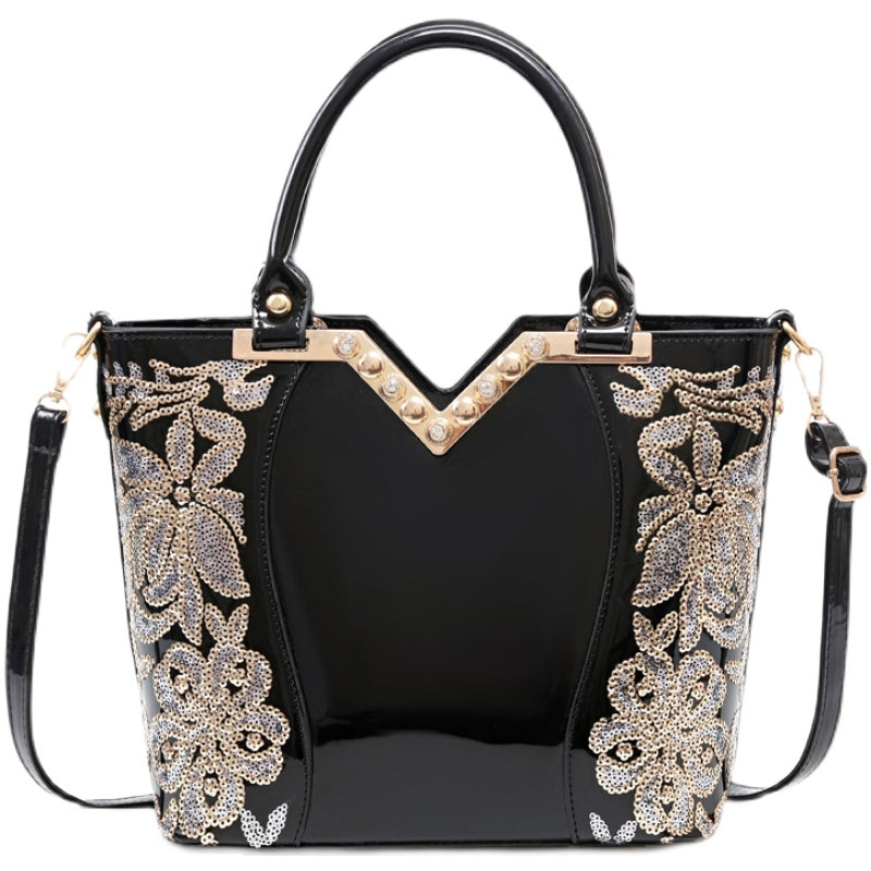 Minimalist All-Match Fashionable Elegant Noble Embroidered Shoulder Bag SHOWLU FASHION STORE
